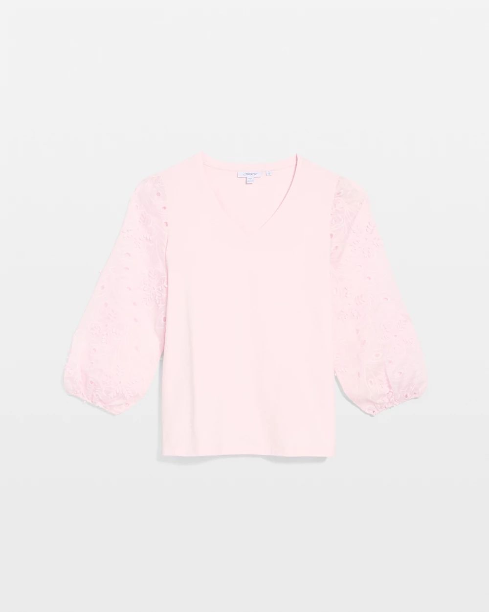 Floral Eyelet Sleeve Tee | Chico's